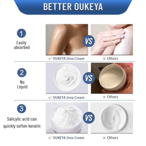 OUKEYA Urea Cream 42% with Salicylic Acid - 5.29 oz for Dry Skin Relief