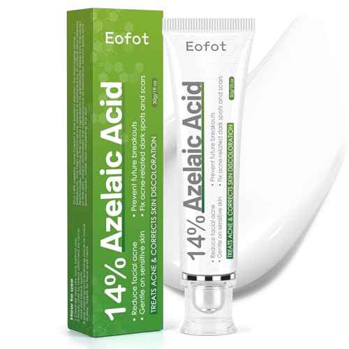 14% Azelaic Acid Acne Cream, Azelaic Acid For Face, Helps Improve the Appearance of Acnes - Azalecic Acids Acido Azelaico, 1 Fl Oz