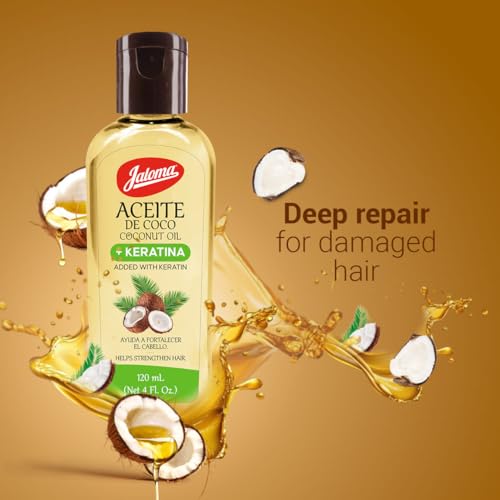 Unscented Coconut Oil with Keratin Hair Treatment - 4 Oz Bottle