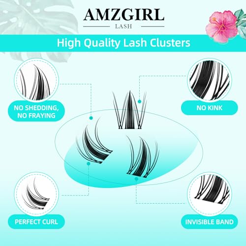 D-18mm Manga Lash Clusters - 168Pcs Wet Look Eyelash Extensions