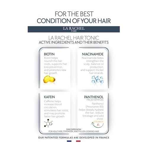 Anti-Hair Loss Tonic with Biotin, Panthenol & Caffeine | Hair Growth Treatment for Men and Women | Scientifically Proven Formula to Strengthen and Revitalize Thinning Hair by La Rachel Paris