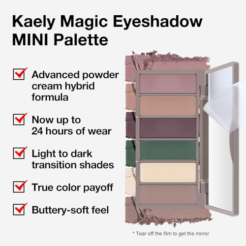 BINGBRUSH 6-Color Eyeshadow Palette, Waterproof Matte & Shimmer