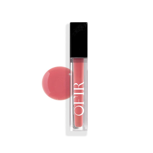 OFIR Surreal Shine Plumping Lip Gloss for Women | Clear, Non-Sticky, Hydrating Lip Gloss with Menthol & Vitamin E | High Shine, Vegan, Cruelty-Free | Muse - Warm Nude | 0.15 FL OZ