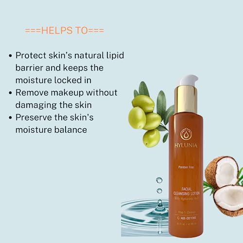 Hylunia Hydrating Gentle Cleansing Lotion for Sensitive Skin 5.1 oz