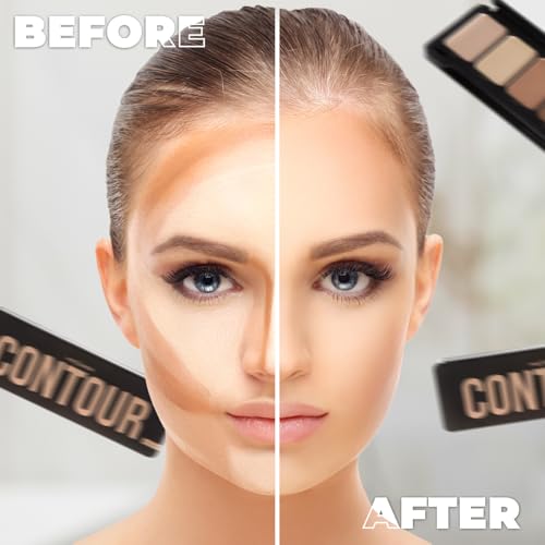 Profusion Cosmetics Contour 5 Color Highly Pigmented Makeup Palette - Curated Selection Of Powders To Highlight, Bronze, and Contour, Seamlessly Buildable, Lightweight & Travel-Friendly Kit