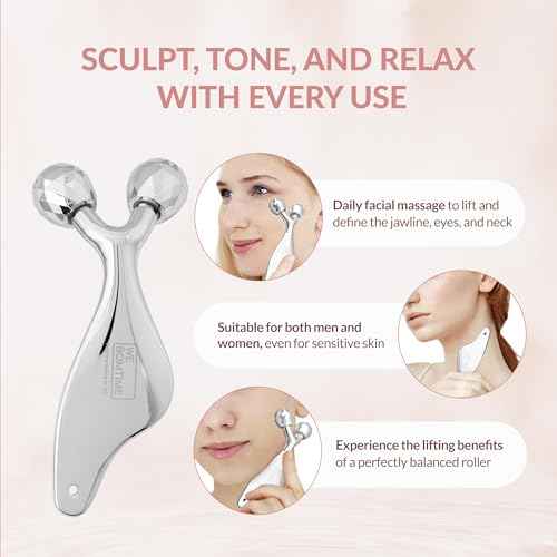 2-in-1 Face Roller and Gua Sha Tool with Strap and Gift Pouch for Face Neck and Eye for Puffy Eyes ? Cooling Facial Massager for Jawline Sculpting and Self Care