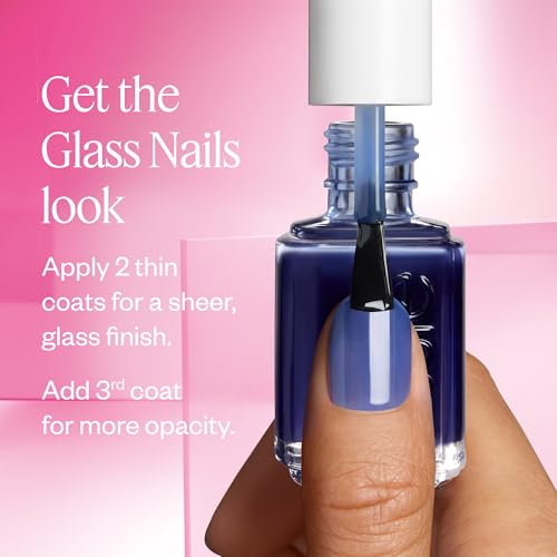 essie Cin Cin Glass Nails Polish - Translucent Pink, Vegan, 0.46 fl oz