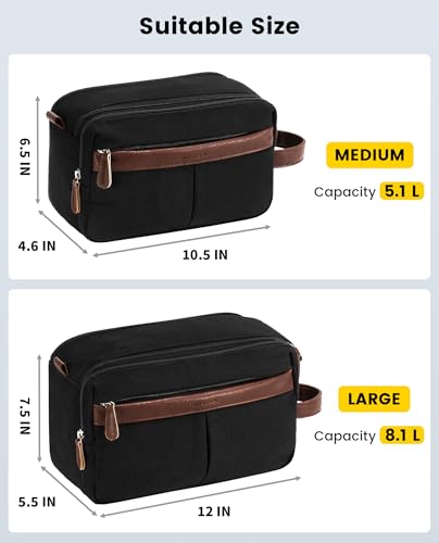 Vorspack Canvas Toiletry Bag for Men - Water Resistant