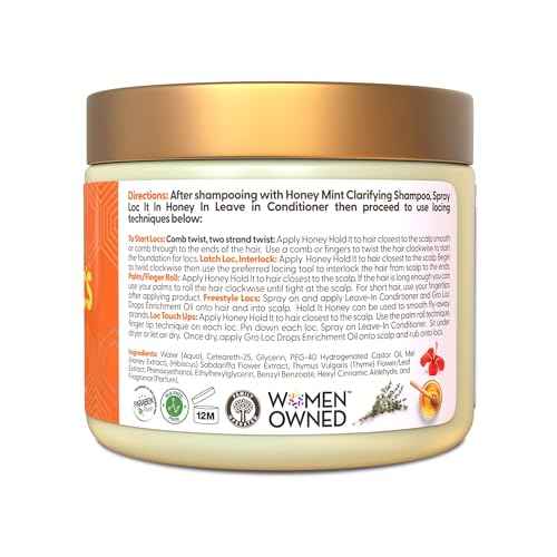 Taliah Waajid Love My Locs Honey Hold It Locs & Twists Gel - Hair Styling Gel for Textured Hair, 16oz - Infused with Honey, Hibiscus, and Thyme for Healthy Locs