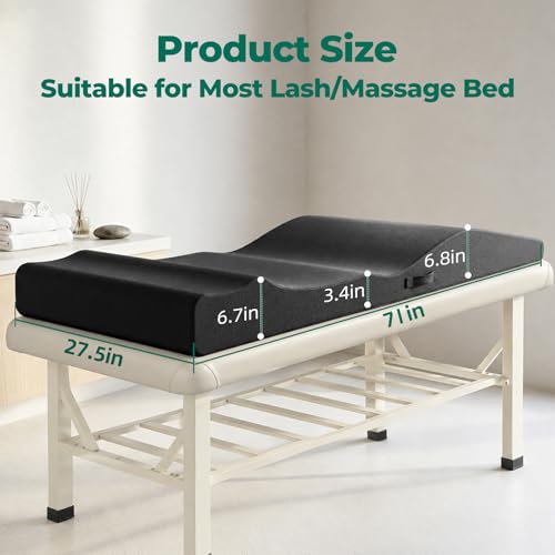 ENITYA 71" Ergonomic Lash Bed Topper with Removable Cover