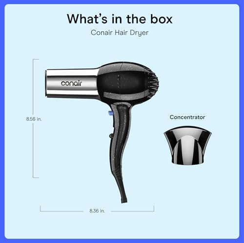 Conair 1875W Ionic Hair Dryer with Concentrator Attachment