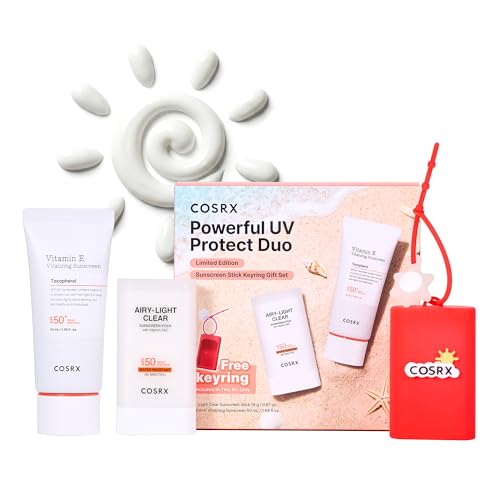 COSRX Vitamin E Sunscreen & Airy Sunstick Duo with Keyring - SPF 50+