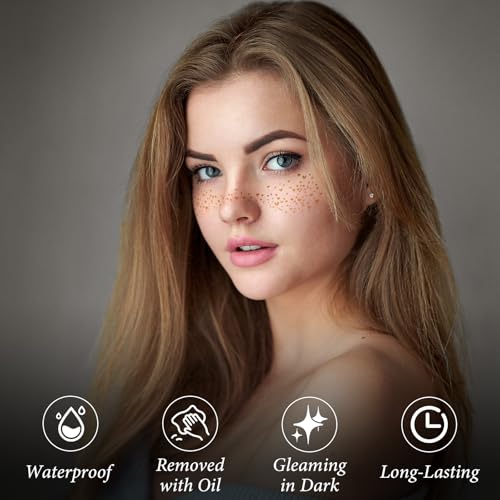 Glitter Freckles Temporary Face Tattoos - 12pc Waterproof