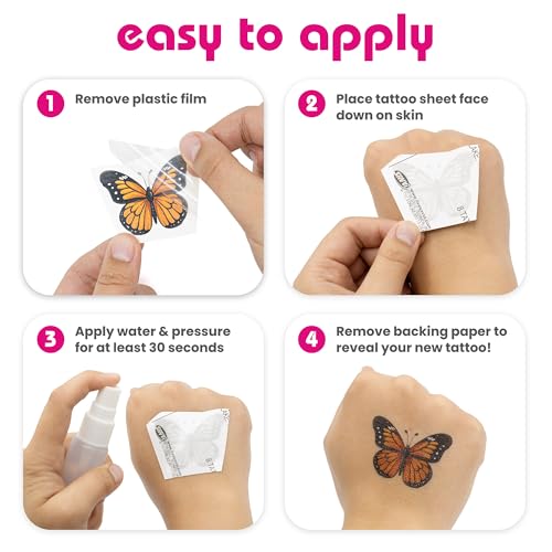 My Little Pony Temporary Tattoos 200 Pack - Safe, USA Made