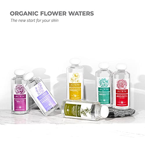 Alteya Organics Rose Water, Organic Facial Toner, 34 Fl Oz/ 2x17 Fl Oz Bundle, Pure Bulgarian Rosa Damascena Flower Water, Award-Winning Moisturizer, BPA-Free Bottle with Reducer
