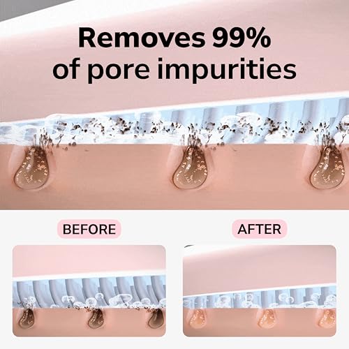 Wave Facial Sonic Cleanser | Deep Cleansing, Pore & Blackhead Care, 3 Modes, Replacable Head, 40,000 Cavitation Micro Vibrations, Waterproof Level IPX8, C-Type Charge, Korean Skincare (Blue)