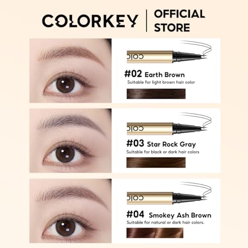 COLORKEY 3D Waterproof Eyebrow Pen Dual Tip – Star Rock Gray