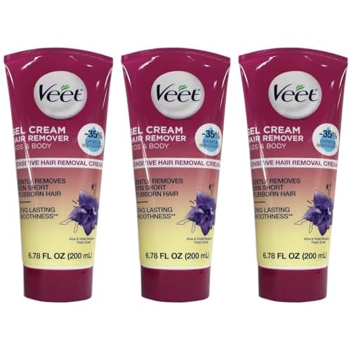Fast Acting Gel Cream Hair Remover Veet Hair Remover Women 6.78 oz (Pack of 3)