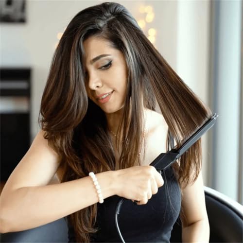 SWZEC Tourmaline Ceramic Hair Straightener - Wet & Dry Steam Flat Iron