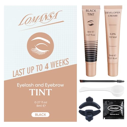 Lash Color Kit Black Instant Eyelash Color Kit, 8-Minute DIY Color with Keratin, Natural-Looking Fuller Lashes, Lasts Up to 4 Weeks