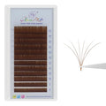 Easy Fan Lash Extensions 0.07D Curl 8-15mm Mix Brown