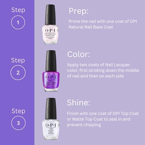 OPI Nail Lacquer, Opaque & Dark Pearl Finish Blue Nail Polish, Up to 7 Days of Wear, Chip Resistant & Fast Drying, Fall 2023 Collection, Big Zodiac Energy, Aquarius Renegade, 0.5 fl oz