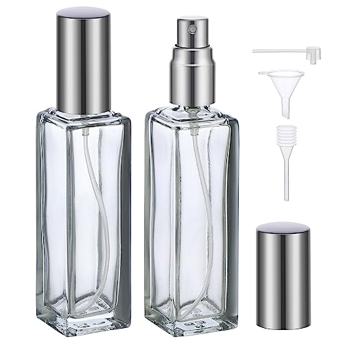 Segbeauty 20ml Refillable Perfume Bottle Set - 2 Leakproof Glass Atomizers