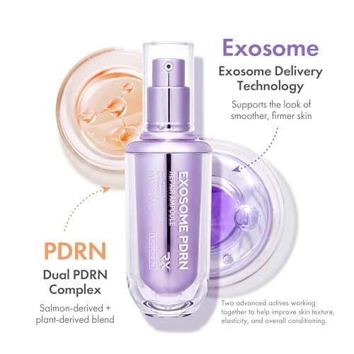 MAXCLINIC Exosome PDRN Repair Ampoule - Hydrating, Revitalizing and Firming Face Serum Ampoule Moisturizer with Salmon and Plant-Based PDRN for Elasticity and Fine Lines - Korean Skin Care 1.35 fl oz