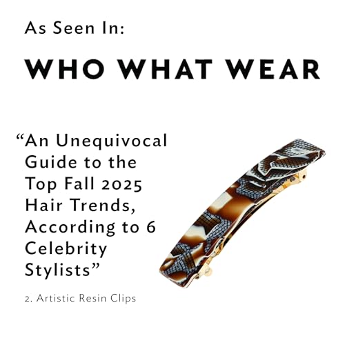 France Luxe Classic Rectangle Barrette, Vesuvio