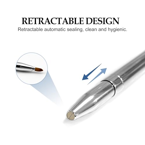 Retractable Lip Makeup Brush Double-Ended Cosmetic Tool
