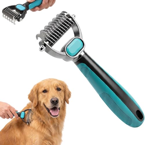 Double-Sided Pet Grooming Rake for Cats & Dogs
