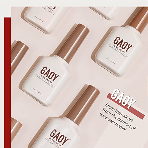 GAOY Ruby Red Gel Nail Polish 16ml Soak Off UV Light Cure for Nail Art & Manicure