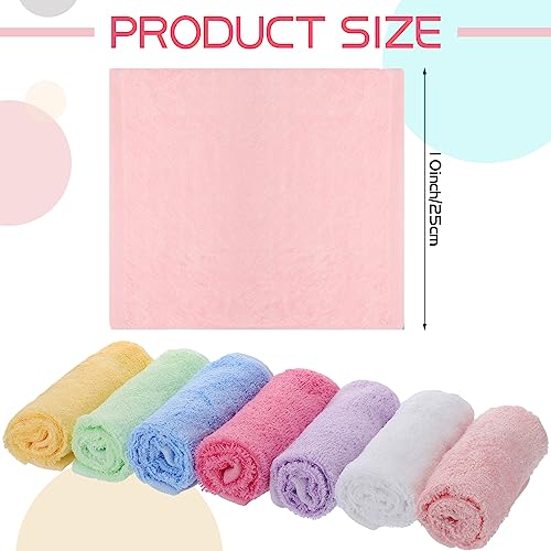 40 Pcs Soft Face Wash Cloths 10x10 Inch Multicolor