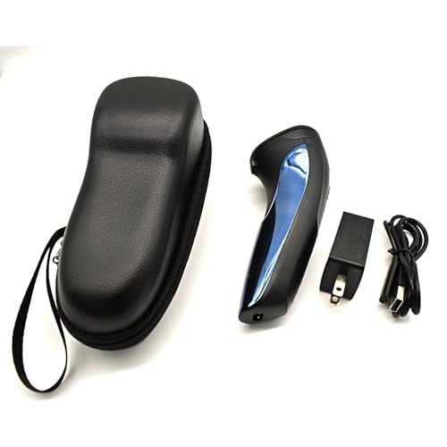 Hard Travel Case for Braun Series 1/Series3/ Series 5/ Series 7/ Series 9 Philips Series S1000/S3000/S5000/S7000/S9000 Razor Shaver,JISULIFE Handheld Fan Pro1S/ F8X/F8/FA55 (Black zipper tape)