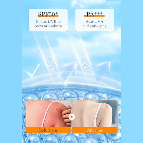 BIOAQUA Rice Raw Pulp Sunscreen SPF 50 + PA+++ UVA UVB UV Blocking Long Lasting Waterproof Sweat Proof Nourishing 4in1 Travel Size 40g / 1.41oz
