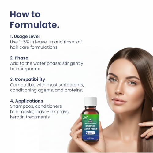 Hydrolyzed Keratin Liquid 60ml - Cosmetic Grade Hair Serum