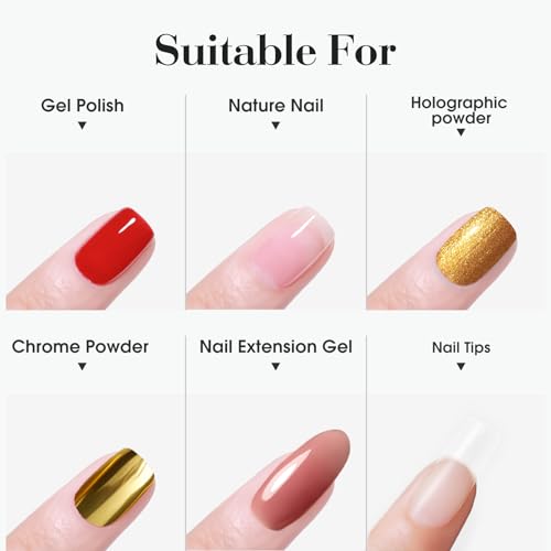 VENALISA Gel Top Coat Set - 2 Pcs High Gloss Long Lasting Nail Polish