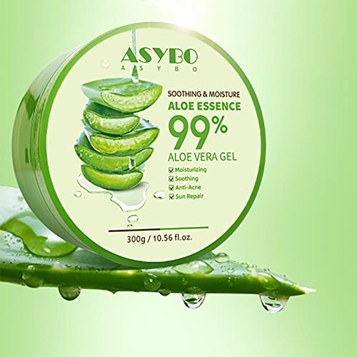 300 ML Aloe Vera Gel ? 99% Organic Pure Aloe Vera Hydrating Moisturizer, Natural Aloe Cream for Dry Skin, Sunburn, Acne