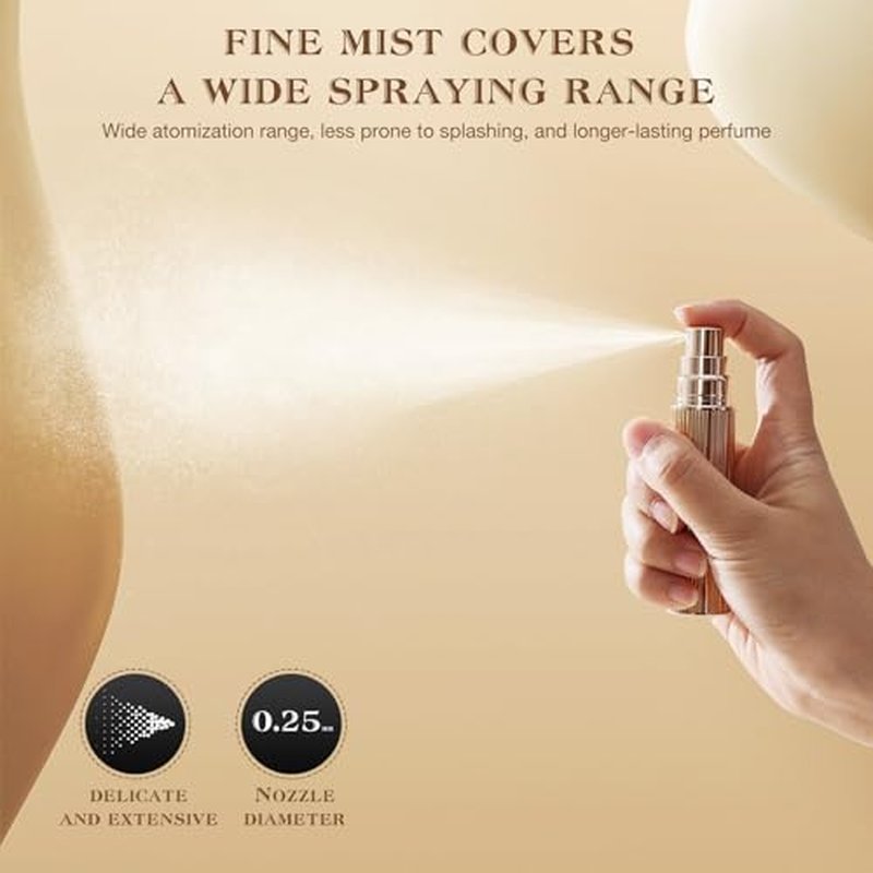 Kuangre 10ml Travel Perfume Atomizer - Refillable Pocket Spray Bottle