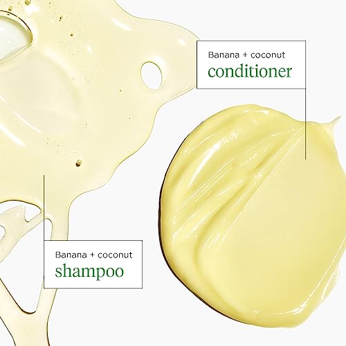Briogeo Superfoods Banana + Coconut Hair Pack, Replenish Dull, Dry Hair and Supports Healthy Hair and Scalp, Moisturizing for All Hair Textures, Hydrating Cleanse, Vegan, Cruelty-Free, 2 x 12.5 fl oz