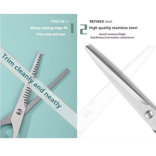 Pink Stainless Steel Hair Cutting Shears Set - 6.7 Inch Thinning Scissors & Comb