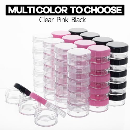 10g Sample Containers with Lids - 20 Pack Clear Plastic Jars
