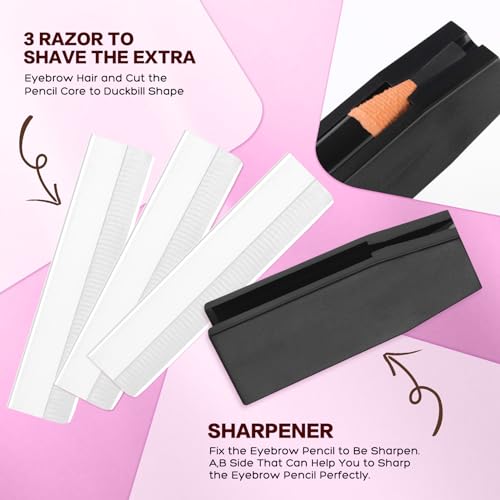 Professional Eyebrow Mapping Kit – 62 Pcs with Ruler Stencils & Tools