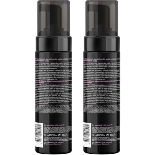 b.tan Ultra Dark Self Tanner Mousse Bundle | I Want The Darkest Tan Possible - Fast, 1 Hour Express Sunless Tanning Foam, Golden Bronzing Glow, Face & Body, No Fake Tan Smell, 6.7 Fl Oz, Pack of 2