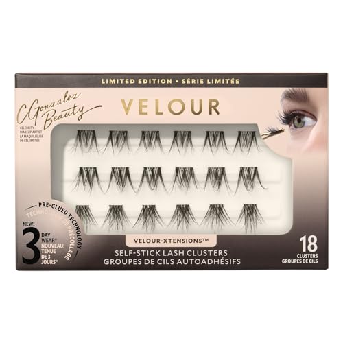 Velour x CGonzalez Self Adhesive Lash Clusters - 18 Count for Natural Look
