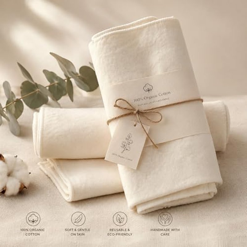 Organic Cotton Flannel for Castor Oil Packs (2 Pcs)