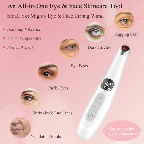 Heated Eye Wand, 3-in-1 Vibrating Massage Lift