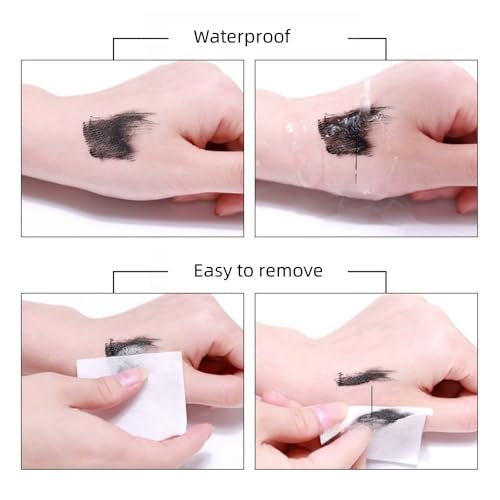 Black Mascara with Tower-Shaped Brush for Tiny Lashes, No Smudge and Long Lasting, Natural, No Clumping, Easy to Apply, Waterproof