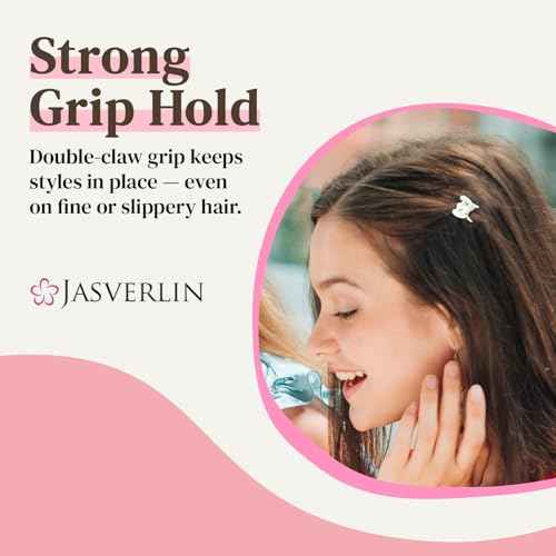 50Pcs Matte Mini Hair Claw Clips, Small Cute Tiny Clips for Thin Short Curly Hair Women Girls Toddlers, Braids & Buns Accessories (Neutral Colors)