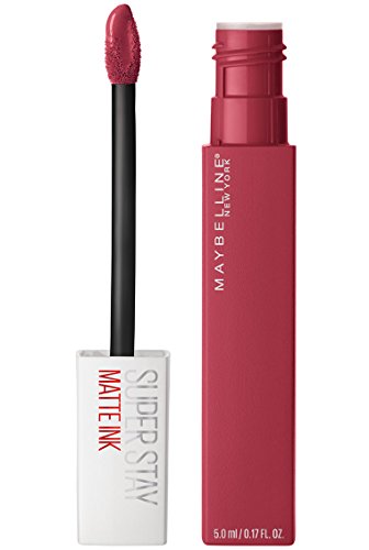 Maybelline Super Stay Matte Ink Liquid Lipstick Makeup, Long Lasting High Impact Color, Up to 16H Wear, Ruler, Deep Cranberry, 1 Count